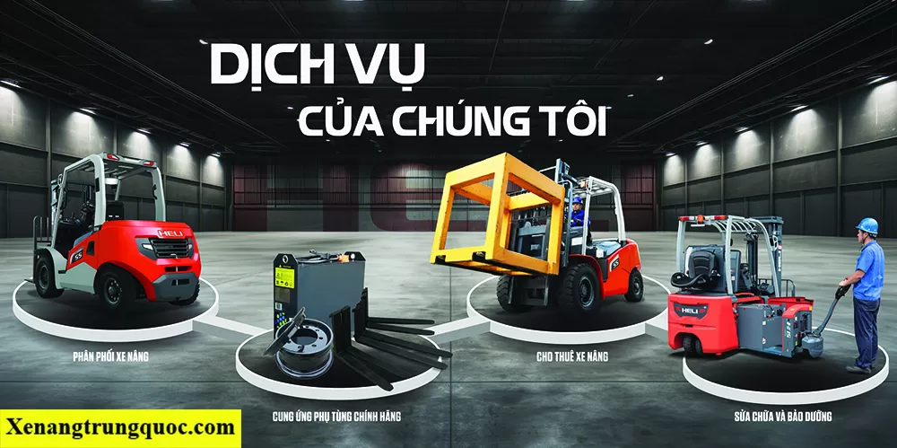 dịch vụ xe nâng bình minh cung cấp