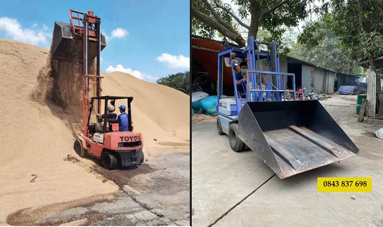 Gầu xúc lắp xe nâng