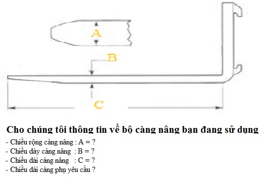 Càng giả xe nâng giá rẻ