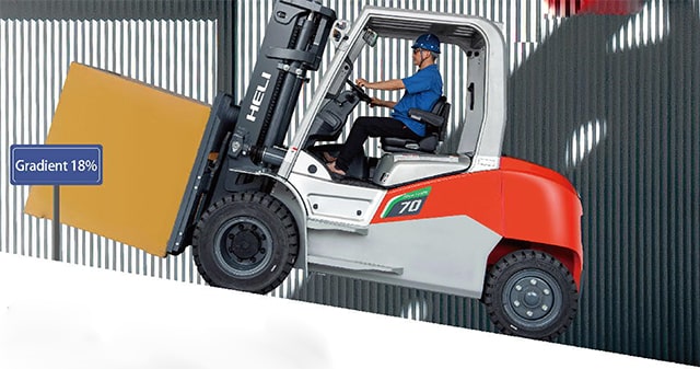 Xe nâng điện 7 tấn leo dốc Xe nâng điện 7 tấn leo dốc