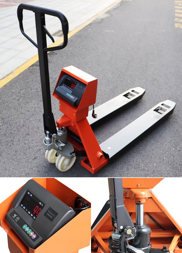 Xe nâng kéo tay gắn cân điện tử Xe nâng kéo tay gắn cân điện tử